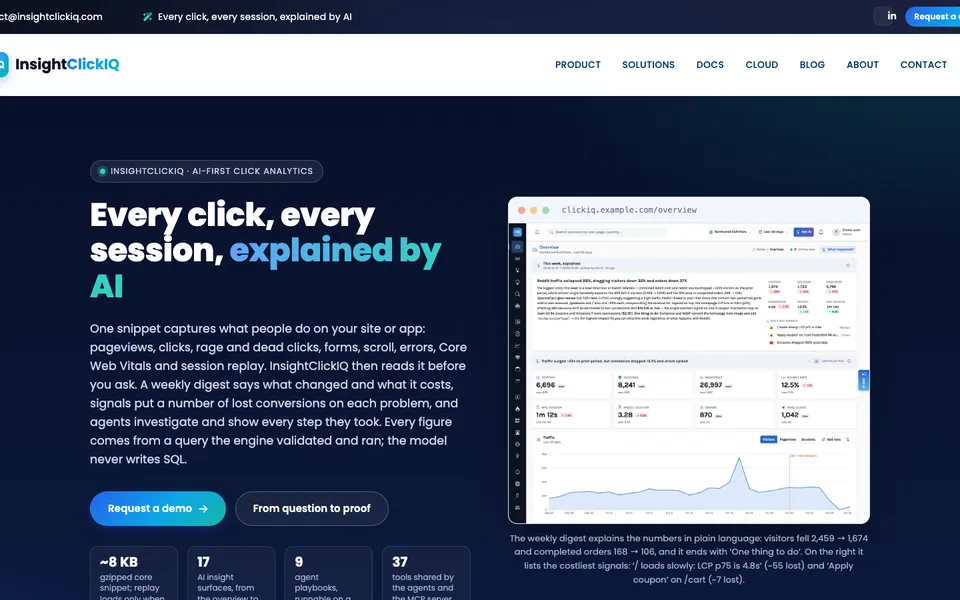 InsightClickIQ AI-first click analytics
