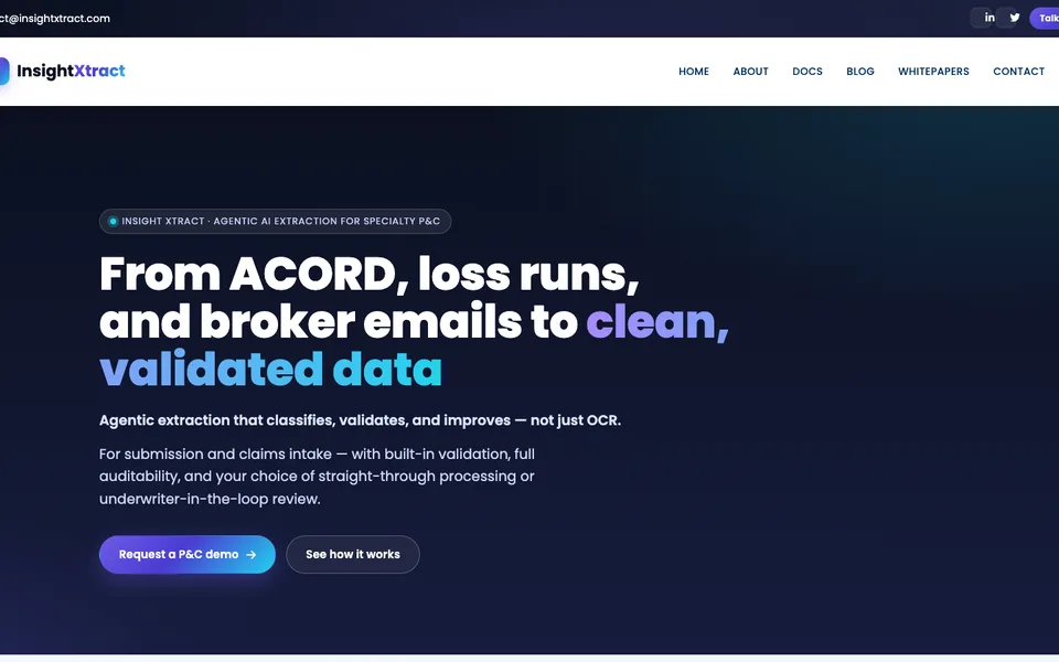 InsightXtract document extraction